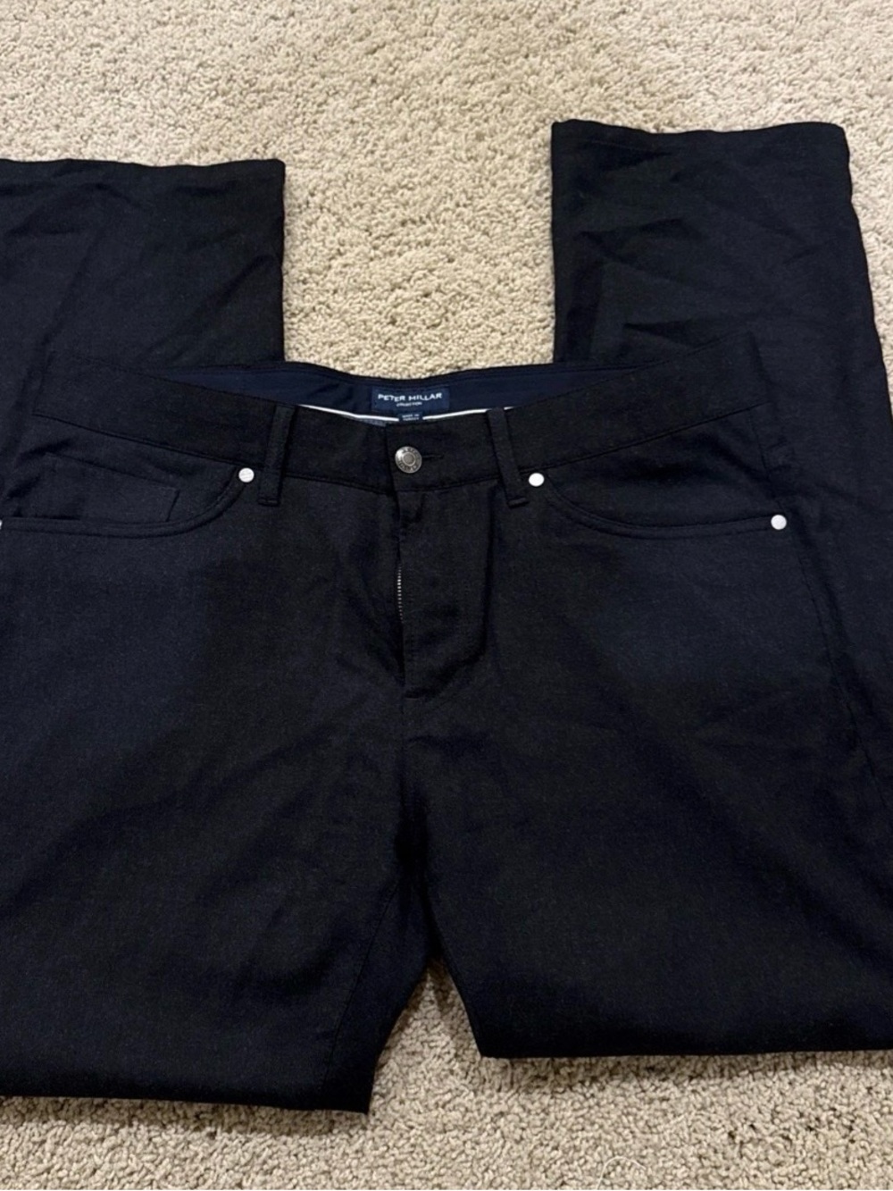 Peter Millar Crown Pilot Twill Pants Men 35 Khaki Soft Slacks Pants